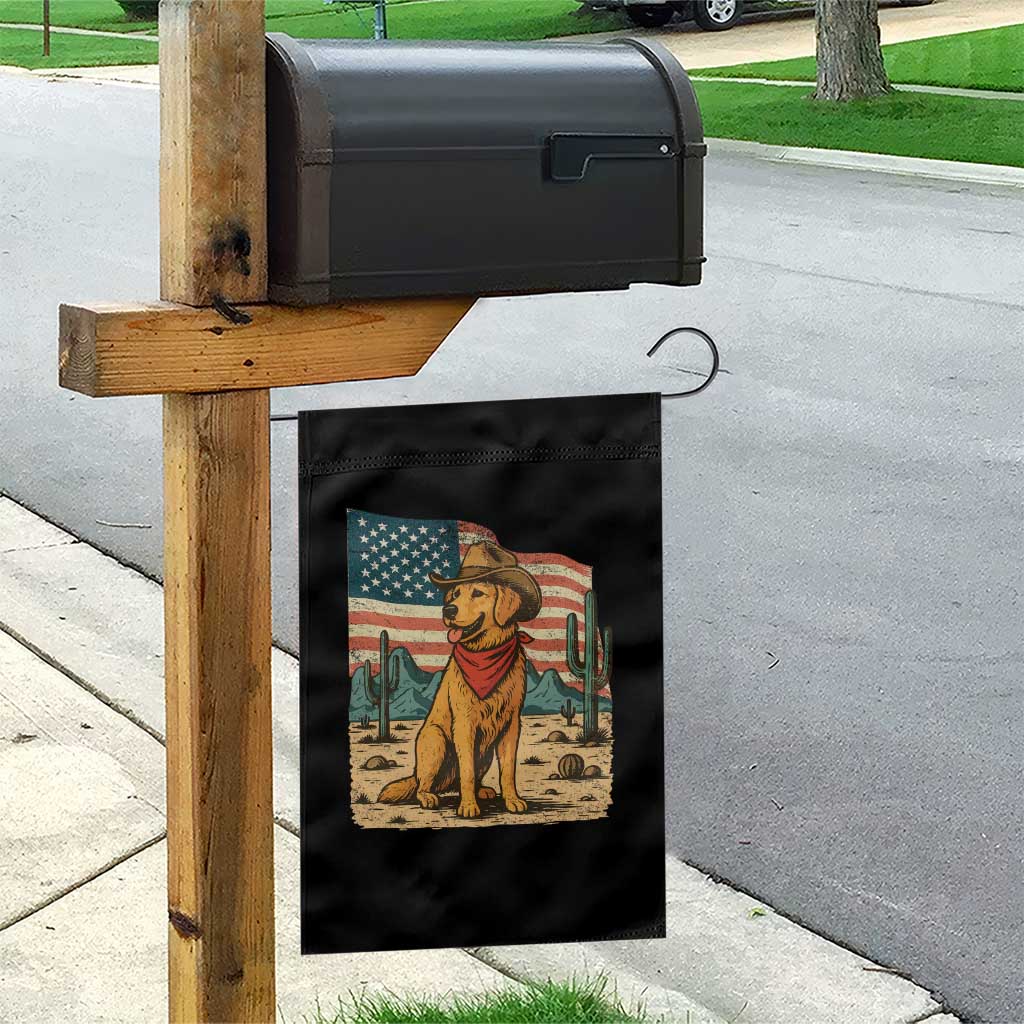 Patriotic Cowboy Dog Garden Flag American Flag Western Country TS14 Print Your Wear