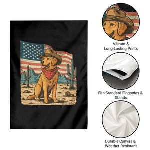 Patriotic Cowboy Dog Garden Flag American Flag Western Country TS14 Print Your Wear