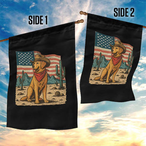 Patriotic Cowboy Dog Garden Flag American Flag Western Country TS14 Print Your Wear