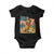 Patriotic Cowboy Dog Baby Onesie American Flag Western Country TS14 Black Print Your Wear