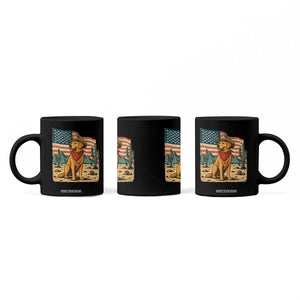 Patriotic Cowboy Dog Coffee Mug American Flag Western Country TS14 Print Your Wear