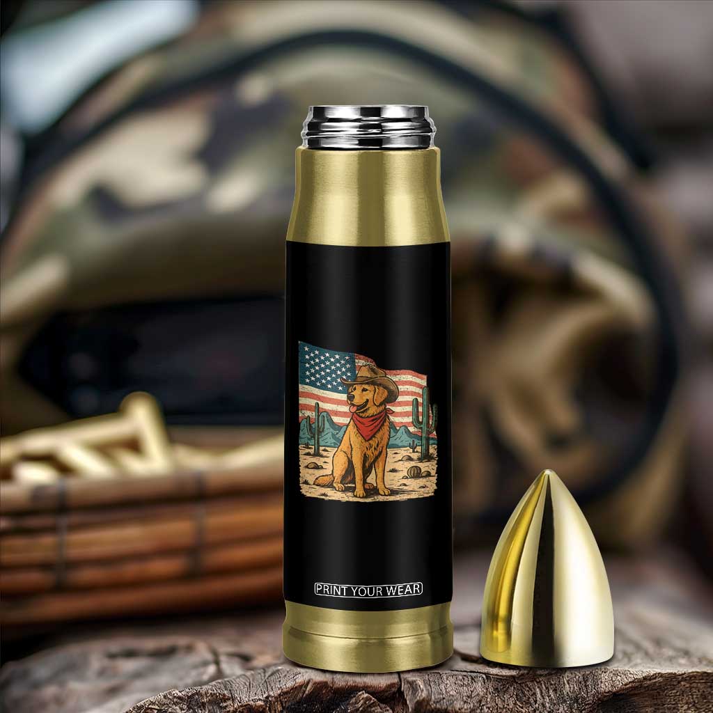 Patriotic Cowboy Dog Bullet Tumbler American Flag Western Country TS14 Print Your Wear