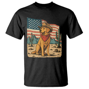 Patriotic Cowboy Dog T Shirt American Flag Western Country TS14 Black Print Your Wear