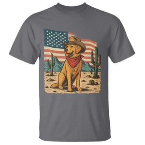 Patriotic Cowboy Dog T Shirt American Flag Western Country TS14 Charcoal Print Your Wear