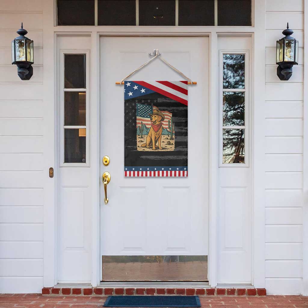 Patriotic Cowboy Dog Garden Flag American Flag Western Country TS14 Print Your Wear