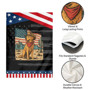 Patriotic Cowboy Dog Garden Flag American Flag Western Country TS14 Print Your Wear