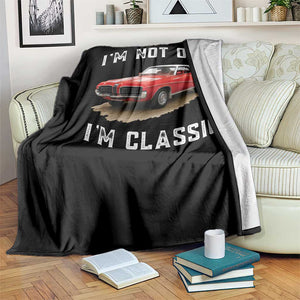 I'm Not Old I'm Classic Throw Blanket Vintage 1970 Mercury Cougar Hardtop Classic Car Enthusiast