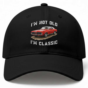 I'm Not Old I'm Classic Baseball Cap Vintage 1970 Mercury Cougar Hardtop Classic Car Enthusiast