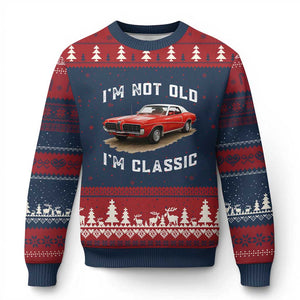 I'm Not Old I'm Classic Ugly Christmas Sweater Vintage 1970 Mercury Cougar Hardtop Classic Car Enthusiast