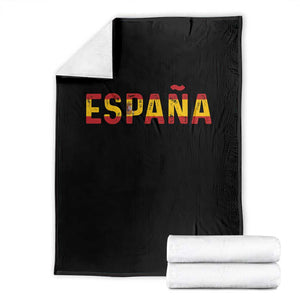 Spain Spanish Flag Espana Pride Throw Blanket TS14 Black Print Your Wear
