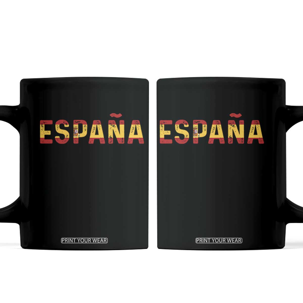 Spain Spanish Flag Espana Pride Coffee Mug TS14 Black Print Your Wear