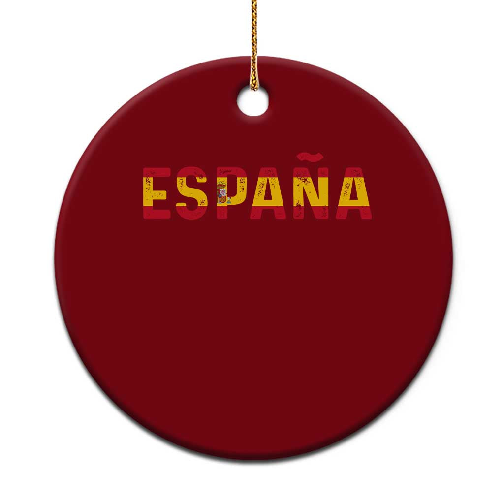 Spain Spanish Flag Espana Pride Ceramic Ornament TS14 1pc Red Print Your Wear
