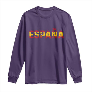 Spain Spanish Flag Espana Pride Long Sleeve Shirt TS14 Purple Print Your Wear