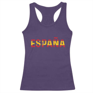 Spain Spanish Flag Espana Pride Racerback Tank Top TS14 Purple Print Your Wear