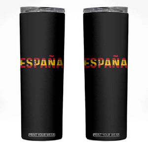 Spain Spanish Flag Espana Pride Skinny Tumbler TS14 Black Print Your Wear