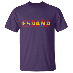 Spain Spanish Flag Espana Pride T Shirt TS14 Purple Print Your Wear