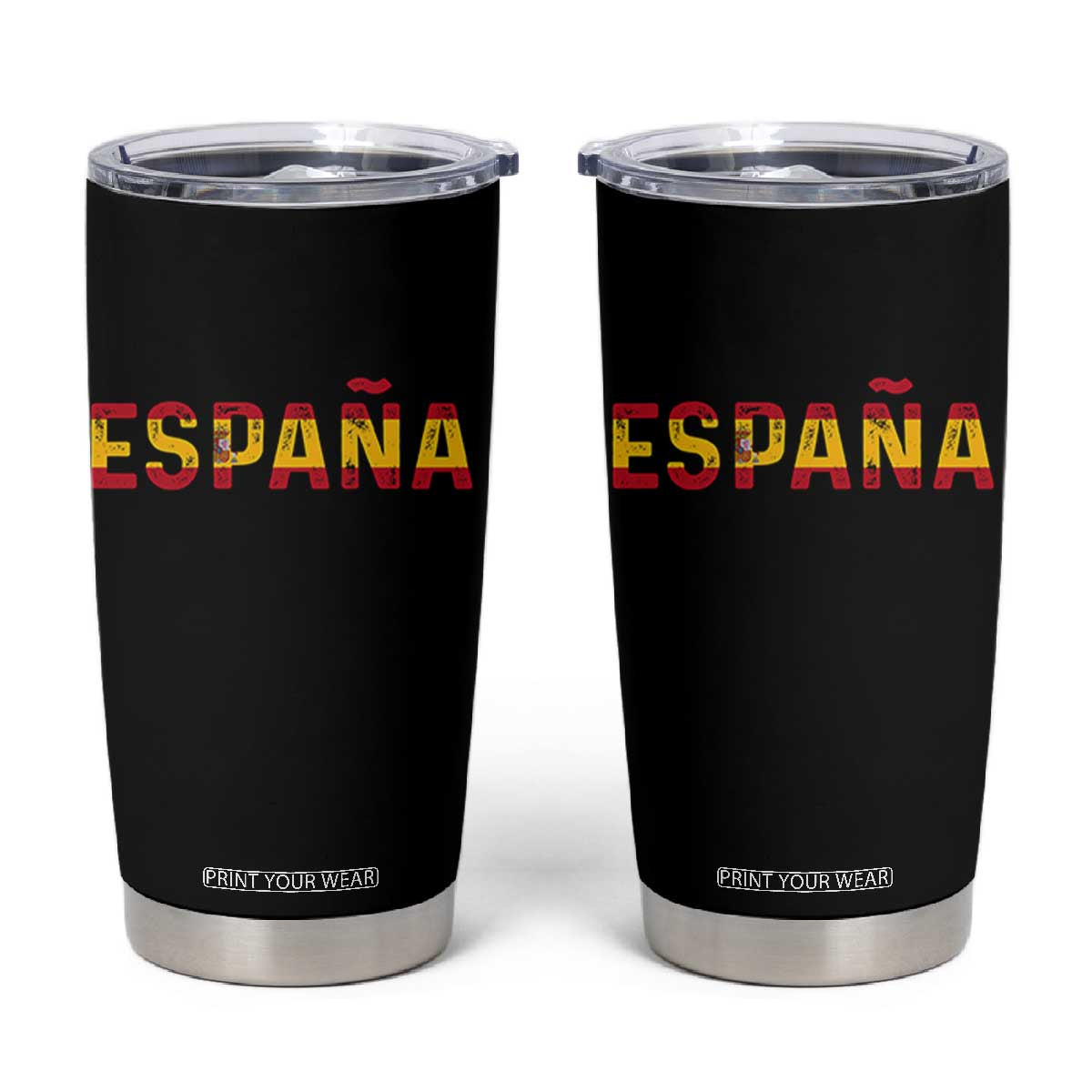 Spain Spanish Flag Espana Pride Tumbler Cup TS14 Black Print Your Wear