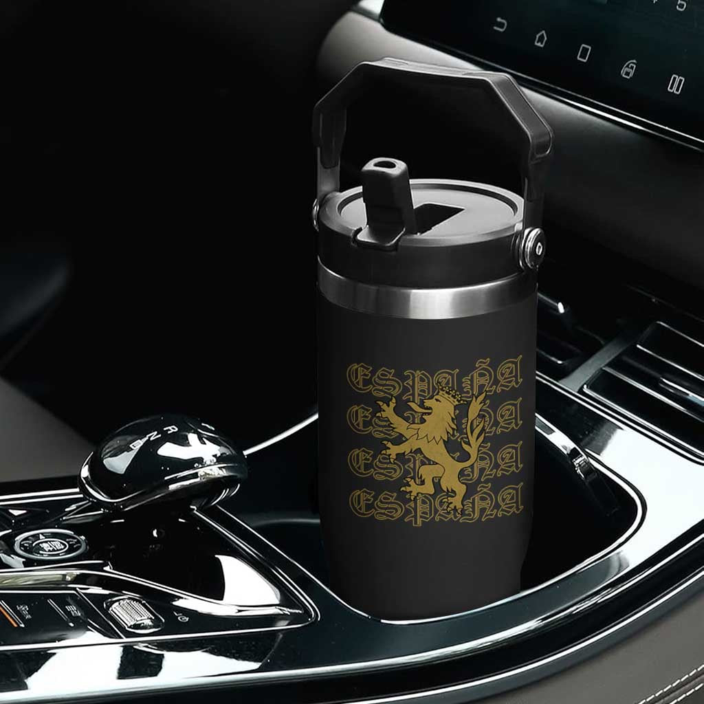 Spain Espana Heraldic Lion Pride Flip Straw Tumbler TS14 Print Your Wear