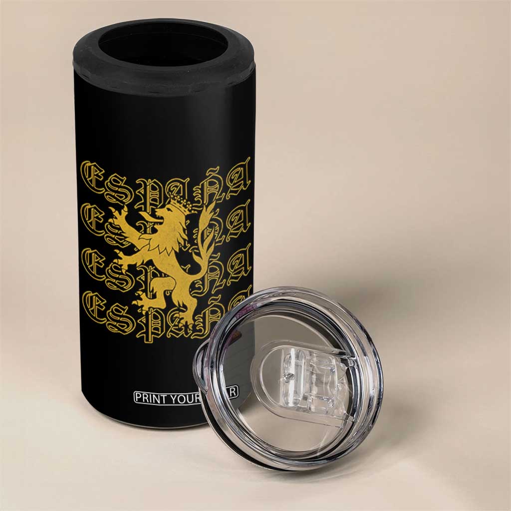 Spain Espana Heraldic Lion Pride 4 in 1 Can Cooler Tumbler TS14 Print Your Wear