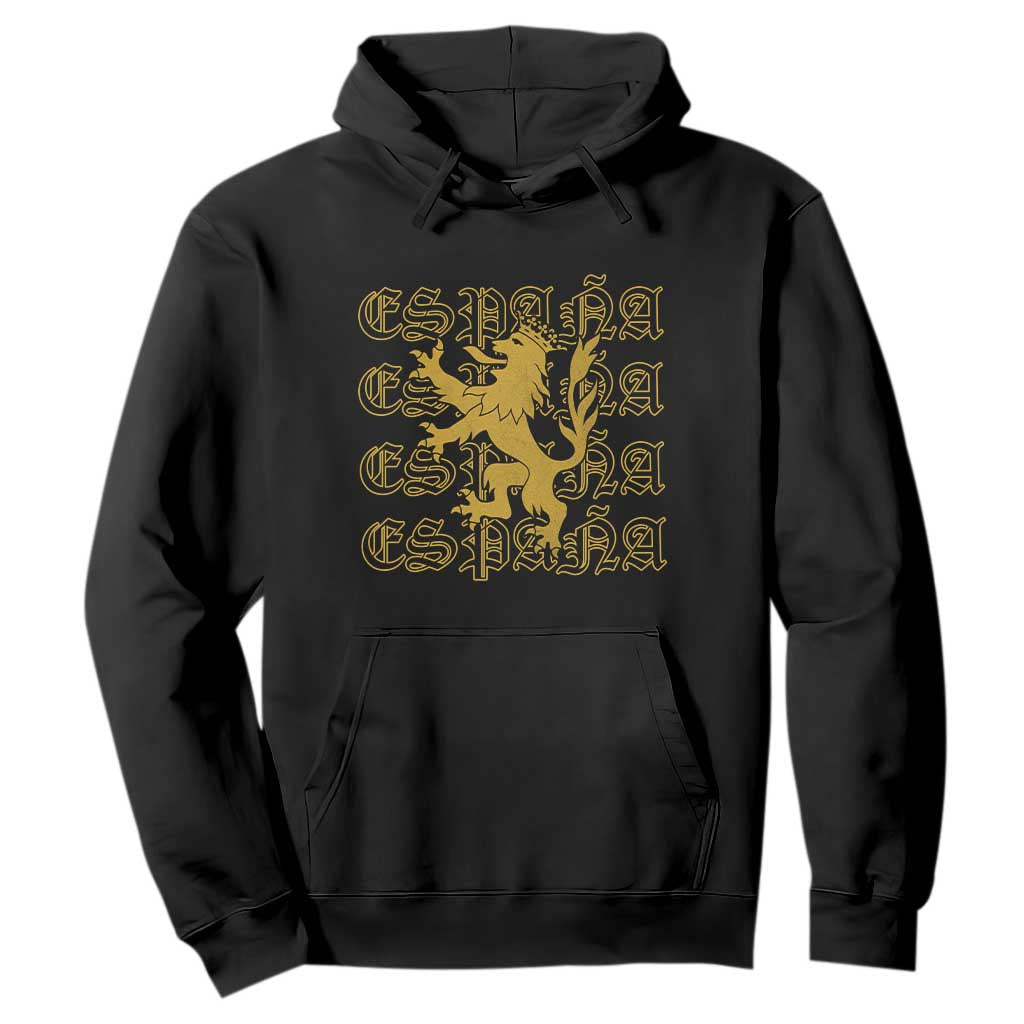 Spain Espana Heraldic Lion Pride Hoodie TS14 Black Print Your Wear
