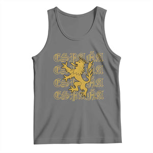 Spain Espana Heraldic Lion Pride Tank Top TS14 Black Heather Print Your Wear