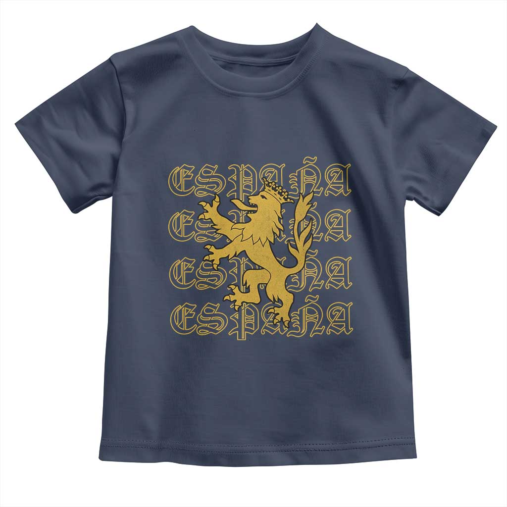 Spain Espana Heraldic Lion Pride Toddler T Shirt TS14 Navy Print Your Wear