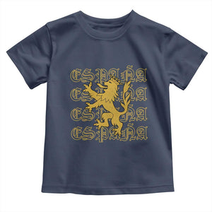Spain Espana Heraldic Lion Pride Toddler T Shirt TS14 Navy Print Your Wear