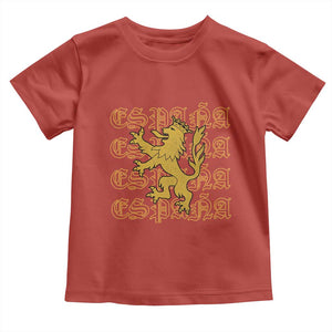 Spain Espana Heraldic Lion Pride Toddler T Shirt TS14 Red Print Your Wear