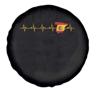 Spain Heartbeat EKG Espana Spanish Flag Map Spare Tire Cover TS14 Print Your Wear