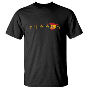 Spain Heartbeat EKG Espana Spanish Flag Map T Shirt TS14 Black Print Your Wear