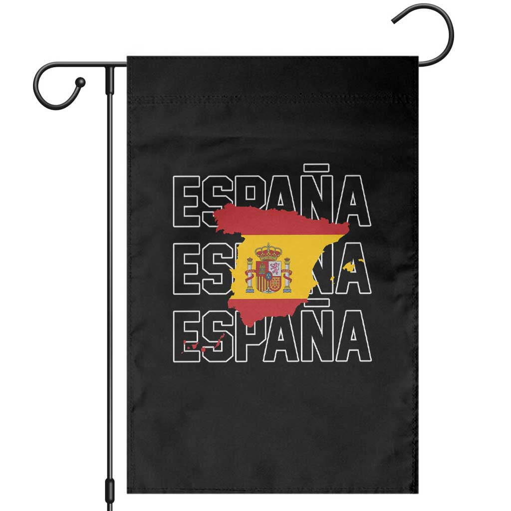 Espana Spain Map Pride Spanish Flag Garden Flag TS14 Black Print Your Wear