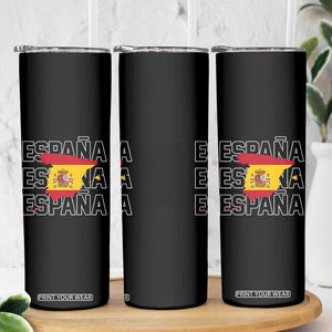 Espana Spain Map Pride Spanish Flag Skinny Tumbler TS14 Print Your Wear