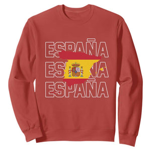 Espana Spain Map Pride Spanish Flag Sweatshirt TS14 Red Print Your Wear