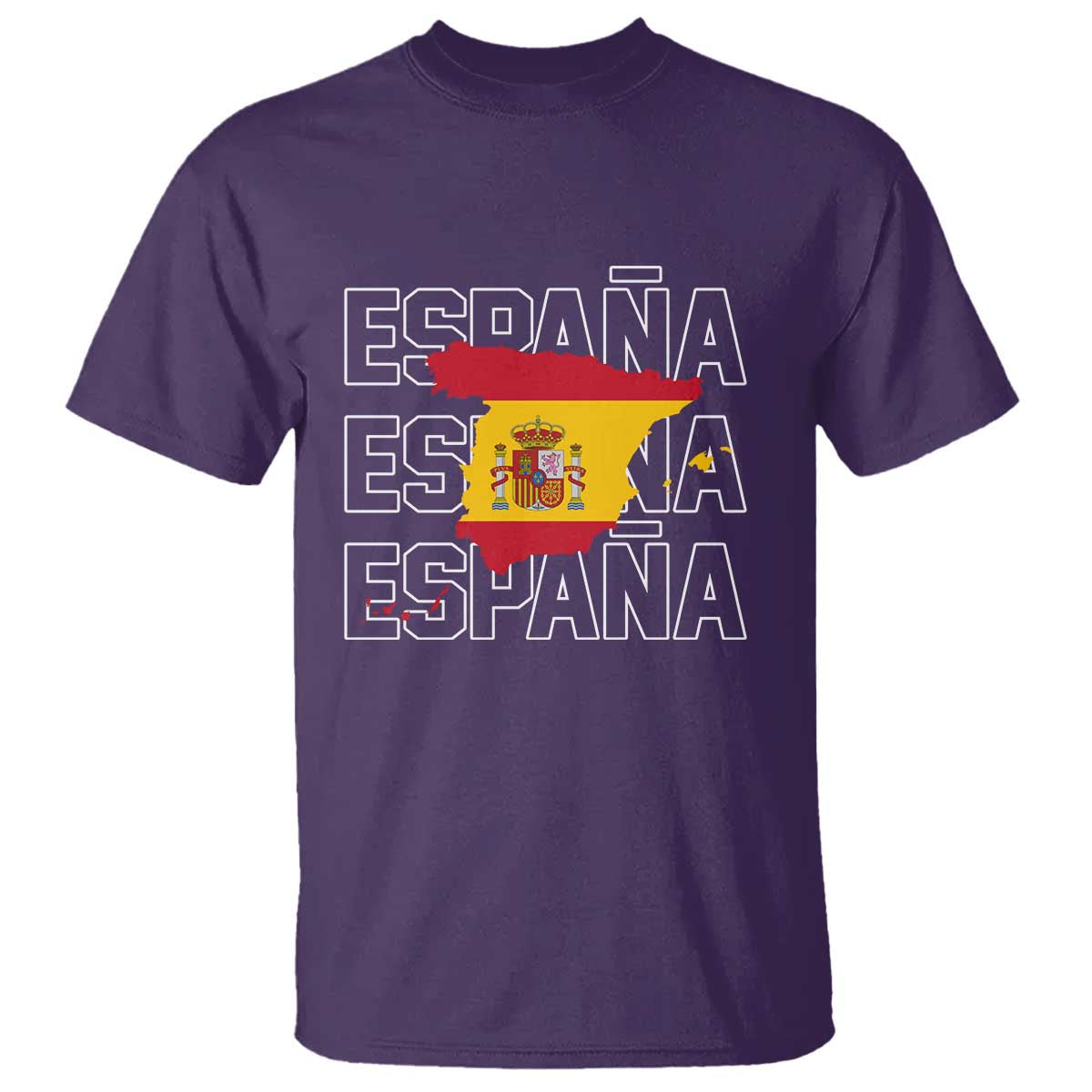 Espana Spain Map Pride Spanish Flag T Shirt TS14 Purple Print Your Wear