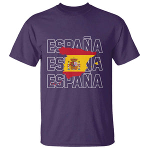 Espana Spain Map Pride Spanish Flag T Shirt TS14 Purple Print Your Wear