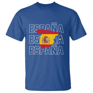 Espana Spain Map Pride Spanish Flag T Shirt TS14 Royal Blue Print Your Wear