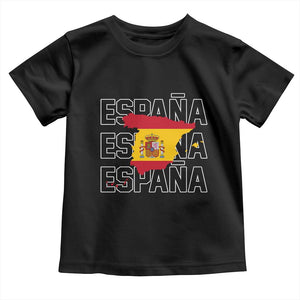Espana Spain Map Pride Spanish Flag Toddler T Shirt TS14 Black Print Your Wear