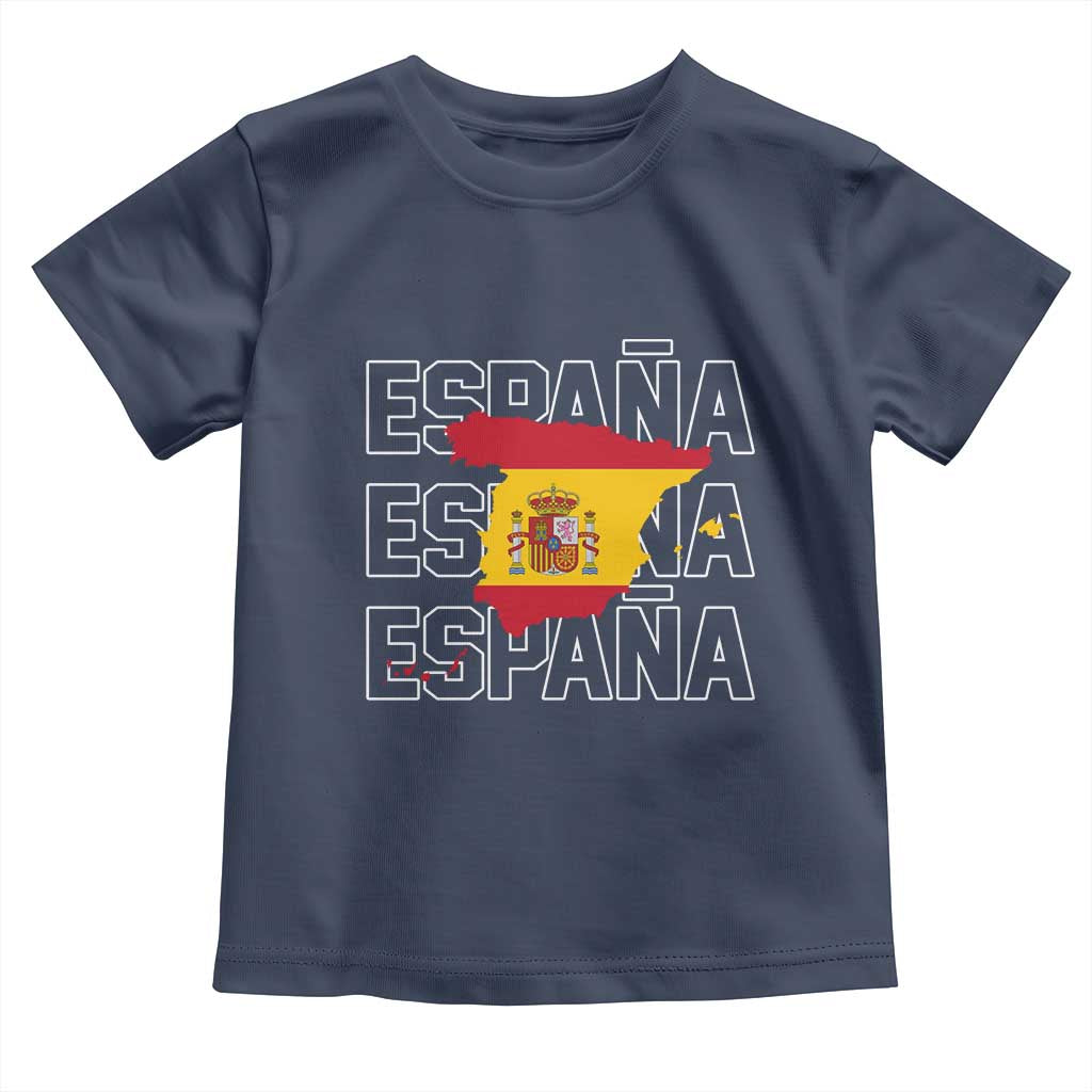 Espana Spain Map Pride Spanish Flag Toddler T Shirt TS14 Navy Print Your Wear