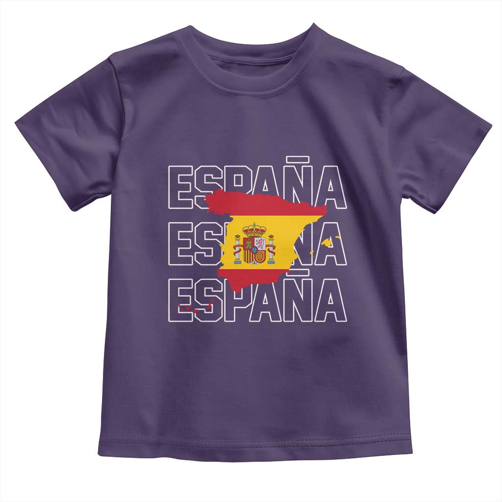 Espana Spain Map Pride Spanish Flag Toddler T Shirt TS14 Purple Print Your Wear