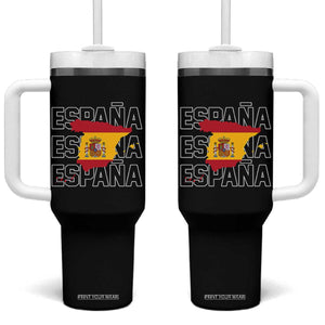 Espana Spain Map Pride Spanish Flag Tumbler With Handle TS14 One Size: 40 oz Black Print Your Wear