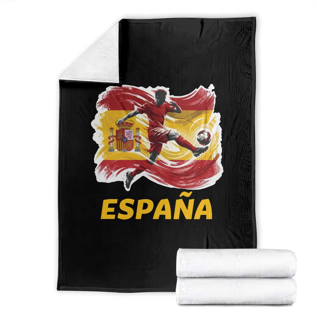 Spain Espana Soccer Football Fan Spanish Flag Throw Blanket TS14 Black Print Your Wear