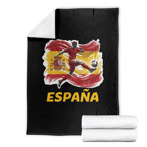 Spain Espana Soccer Football Fan Spanish Flag Throw Blanket TS14 Black Print Your Wear