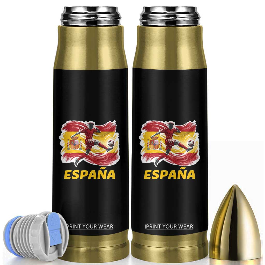 Spain Espana Soccer Football Fan Spanish Flag Bullet Tumbler TS14 Black Print Your Wear