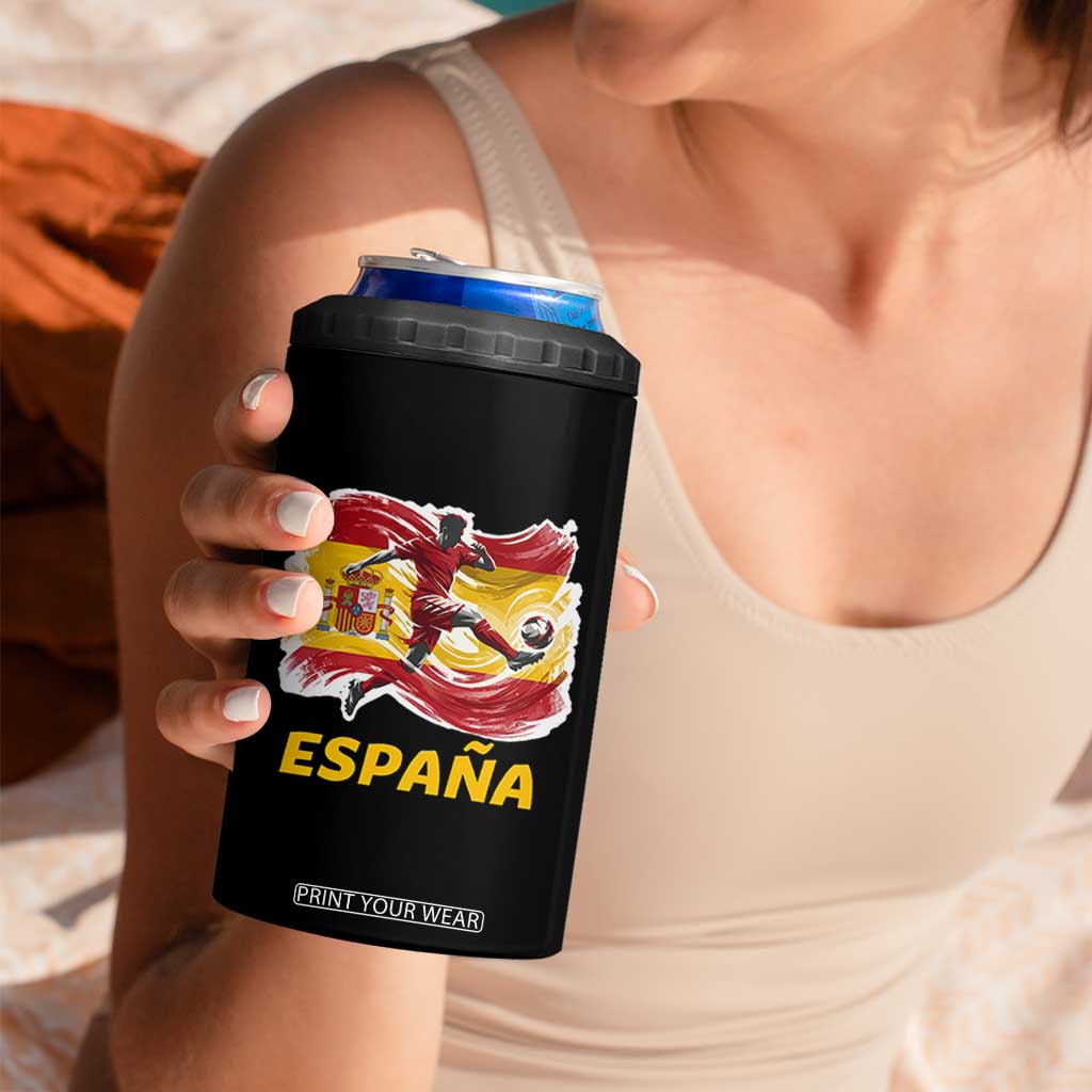 Spain Espana Soccer Football Fan Spanish Flag 4 in 1 Can Cooler Tumbler TS14 Print Your Wear