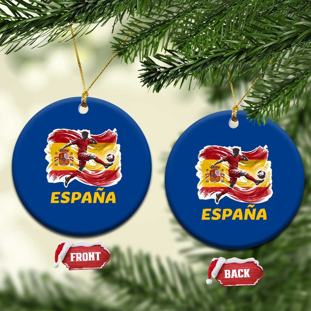 Spain Espana Soccer Football Fan Spanish Flag Ceramic Ornament TS14 1pc Blue Print Your Wear