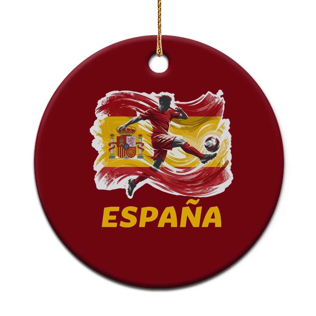 Spain Espana Soccer Football Fan Spanish Flag Ceramic Ornament TS14 1pc Red Print Your Wear