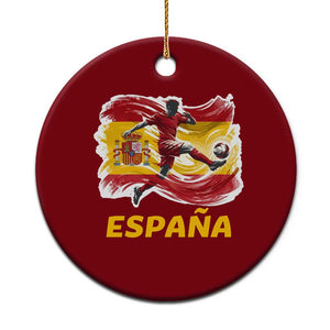 Spain Espana Soccer Football Fan Spanish Flag Ceramic Ornament TS14 1pc Red Print Your Wear