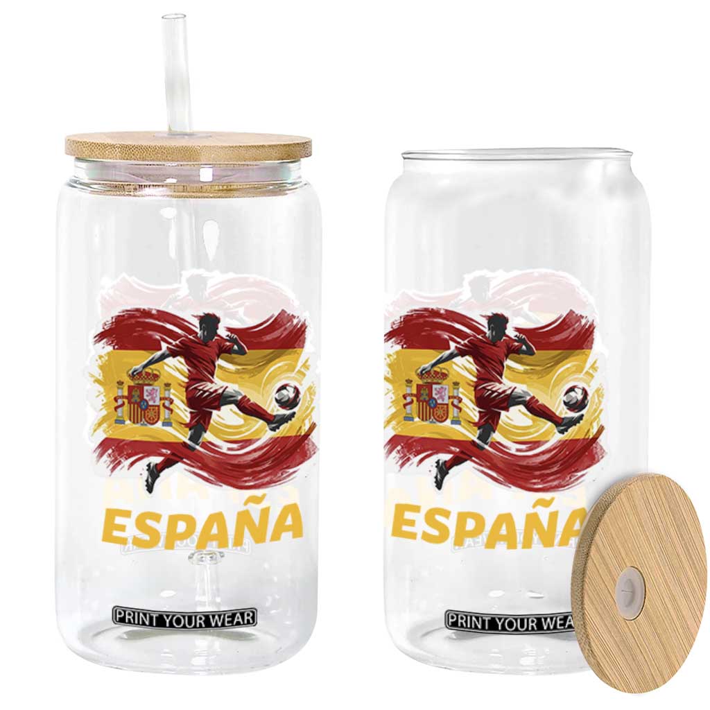 Spain Espana Soccer Football Fan Spanish Flag Glass Can TS14 Print Your Wear