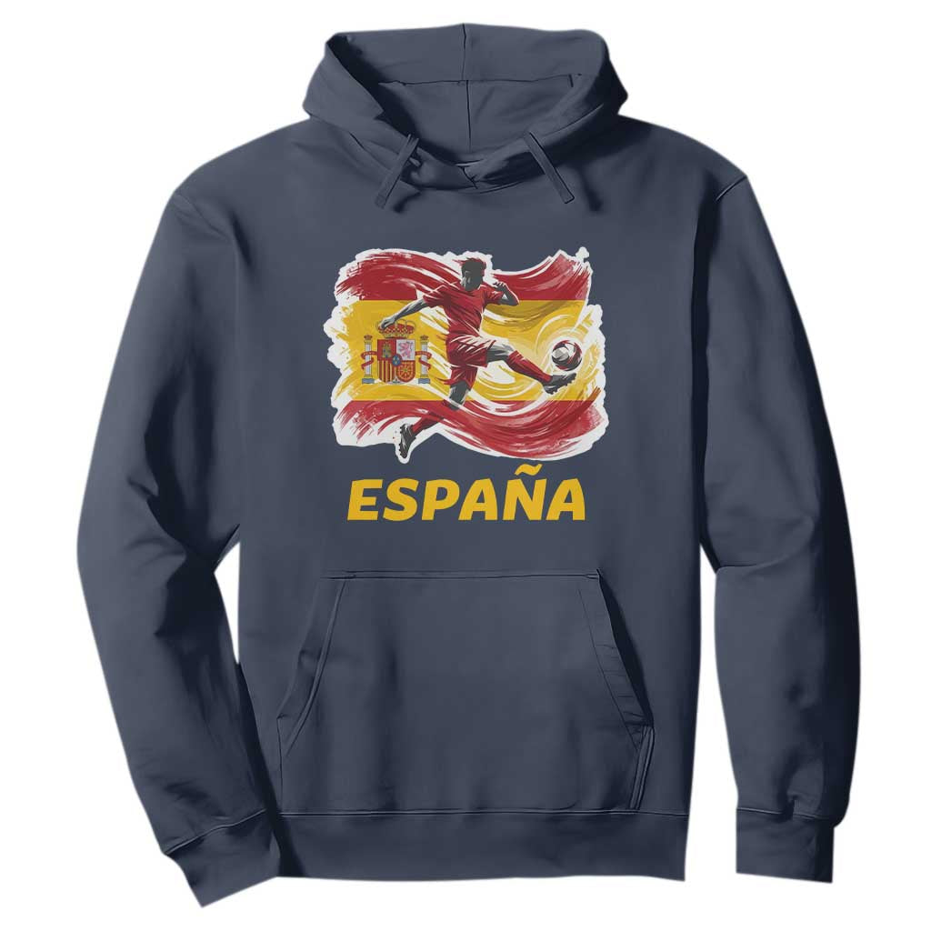Spain Espana Soccer Football Fan Spanish Flag Hoodie TS14 Navy Print Your Wear