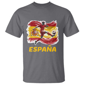 Spain Espana Soccer Football Fan Spanish Flag T Shirt TS14 Charcoal Print Your Wear